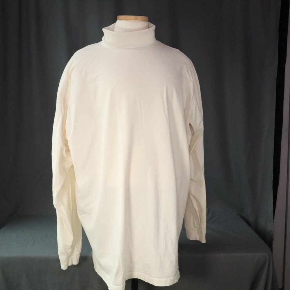 Comfort Zone By George Foreman Cream Turtle Neck T-shirt Size 3XLT